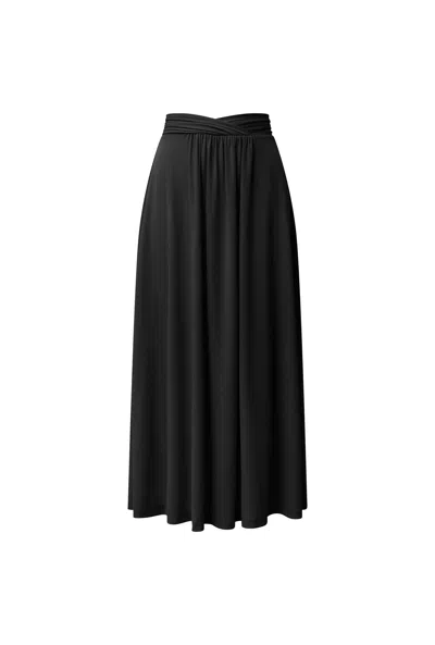 James Lakeland Women's Black Jersey Midi Skirt