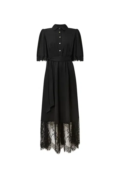 James Lakeland Women's Black Lace Hem Dress