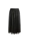 James Lakeland Women's Black Laminated Tulle Skirt In Black