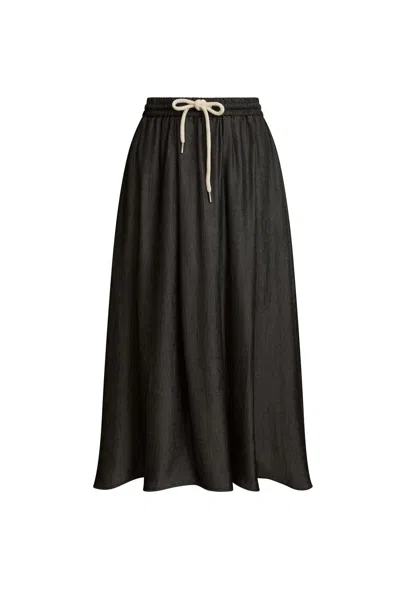 James Lakeland Women's Black Maxi Skirt