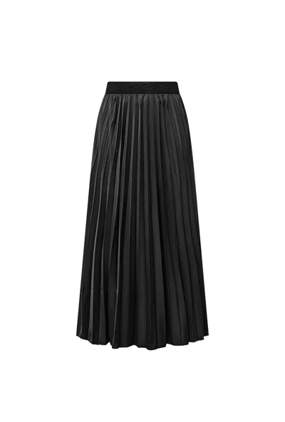 James Lakeland Women's Black Pleated Maxi Skirt