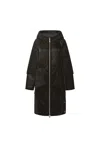 James Lakeland Women's Black Reversible Faux Fur Hooded Coat In Black