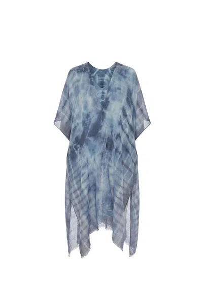 James Lakeland Women's Blue Boho Tie-dye Kaftan