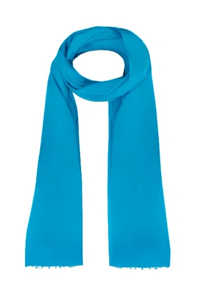 James Lakeland Women's Blue Cashmere Scarf Turquoise