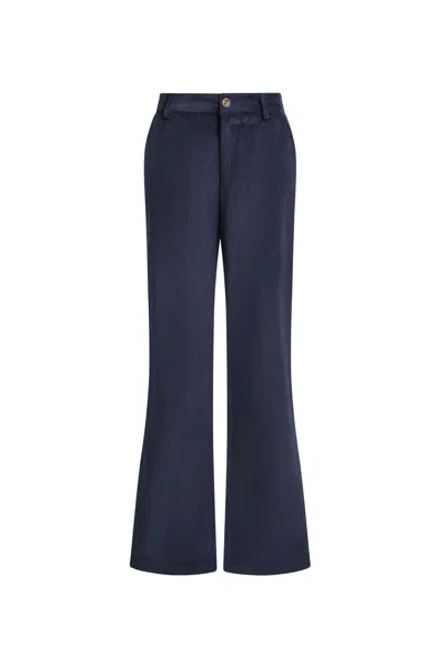 James Lakeland Women's Blue Corduroy Trousers