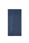 James Lakeland Women's Blue Crystal Wave Navy Scarf In Blue