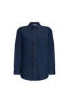 James Lakeland Women's Blue Denim Long Shirt In Blue