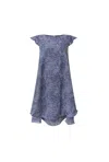 James Lakeland Women's Blue Dotted-flower Mini Navy Dress In Blue