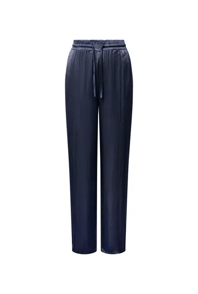 James Lakeland Women's Blue Drawstring Navy Trousers