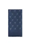 James Lakeland Women's Blue Houndstooth Navy Scarf In Blue