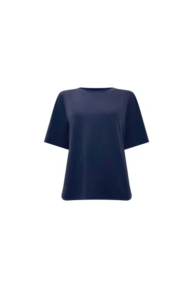 James Lakeland Women's Blue Jersey Navy T-shirt