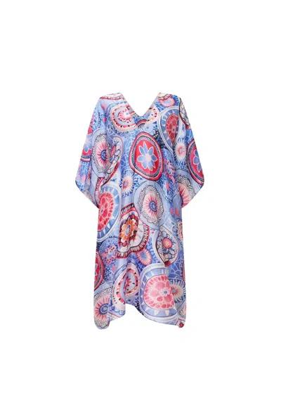 James Lakeland Women's Blue Mandala Print Kaftan In Multi