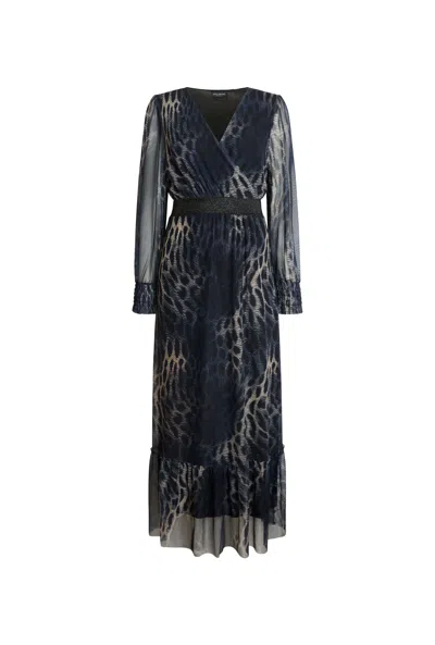 James Lakeland Women's Blue Maxi Tulle Navy Dress