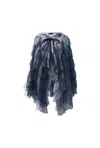 James Lakeland Women's Blue Navy Organza Shawl In Blue