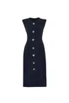 James Lakeland Women's Blue Navy Pocket Midi Dress In Blue