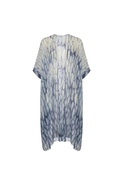James Lakeland Women's Blue Shibori Print Kaftan