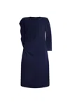James Lakeland Side Ruched Asymmetrical Dress In Blue