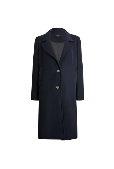 James Lakeland Women's Blue Tailored Navy Coat