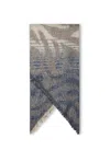 James Lakeland Women's Blue Tiger Print Navy Scarf In Blue