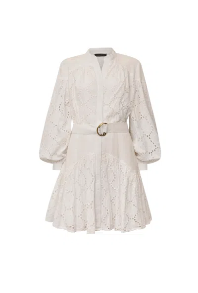 James Lakeland Women's Broderie Dress White