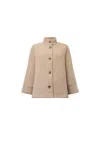 James Lakeland Women's Brown Batwing Camel Jacket In Brown