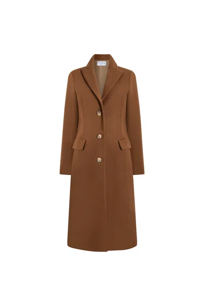 James Lakeland Women's Brown Classic Camel Coat