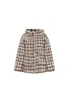 James Lakeland Women's Brown Collar Sequin Beige Jacket In Brown