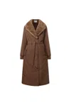 James Lakeland Women's Brown Padded Faux Fur Coat In Brown