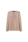 James Lakeland Women's Brown Side Button Taupe Jumper In Brown