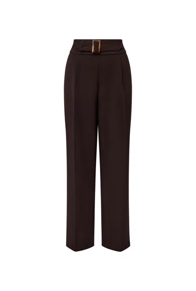 James Lakeland Women's Buckle Waist Black Trousers
