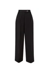 James Lakeland Women's Button Black Trousers In Black
