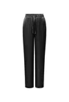 James Lakeland Women's Drawstring Black Trousers In Black