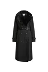 James Lakeland Women's Faux Fur Suede Black Coat In Black