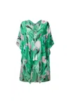 James Lakeland Women's Floral Print Green Kaftan