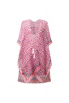 James Lakeland Women's Geometric Print Red Kaftan