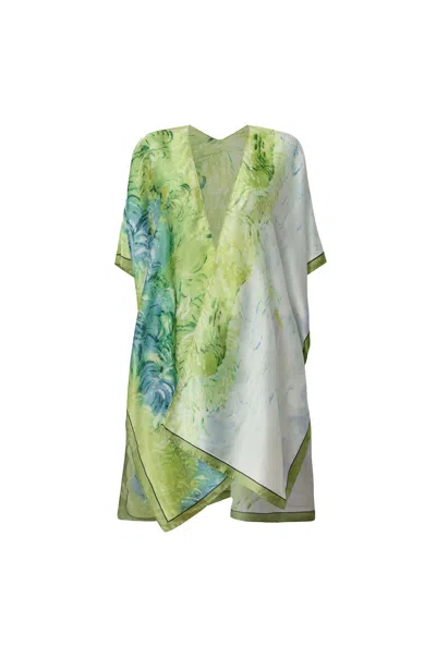 James Lakeland Women's Green Watercolour Kaftan