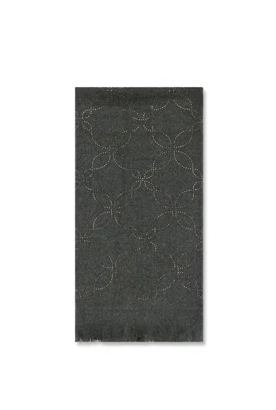 James Lakeland Women's Grey Mandala Charcoal Scarf