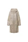 James Lakeland Women's Grey Reversible Faux Fur Hooded Coat In Neutral