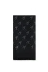 James Lakeland Women's Houndstooth Black Scarf In Black
