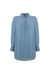 James Lakeland Women's Light Blue Denim Shirt In Blue