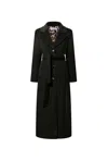 James Lakeland Women's Long Black Classic Coat In Black