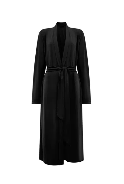 James Lakeland Women's Long Black Jersey Cardigan