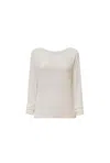James Lakeland Women's Long Sleeve White Top