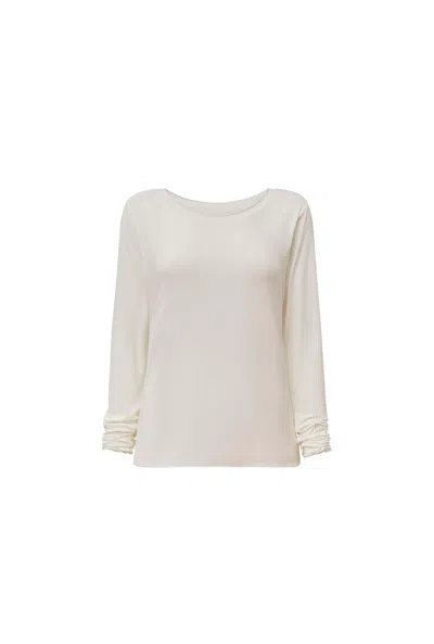 James Lakeland Women's Long Sleeve White Top