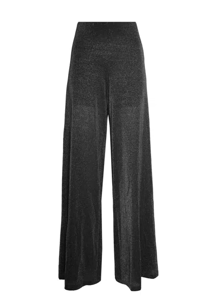 James Lakeland Women's Lurex Evening  Palazzo Trousers Black