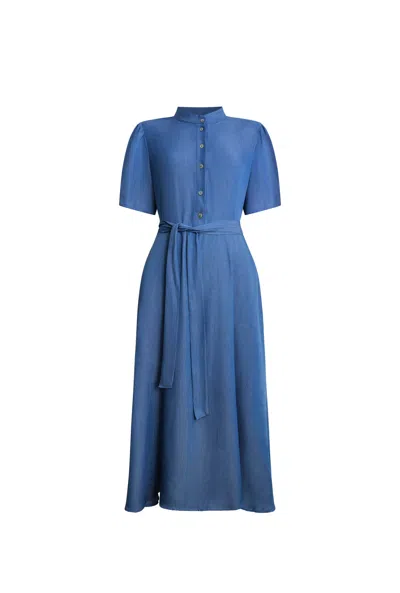 James Lakeland Women's Midi Blue Day Dress
