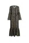 James Lakeland Women's Midi Snake Black Dress In Black