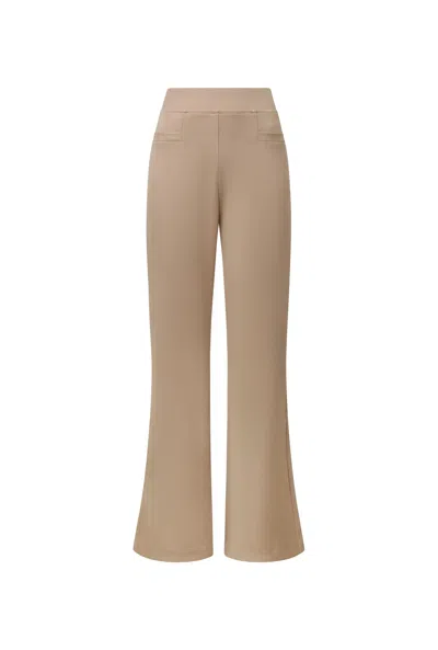 James Lakeland Women's Brown Taupe Bootleg Trousers In Neutral