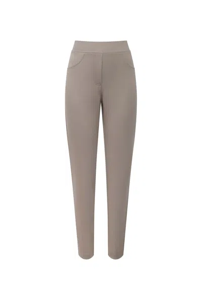James Lakeland Women's Neutrals Beige Cigarette Trousers