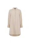 James Lakeland Women's Neutrals Beige-white Striped Shirt In Beige/white